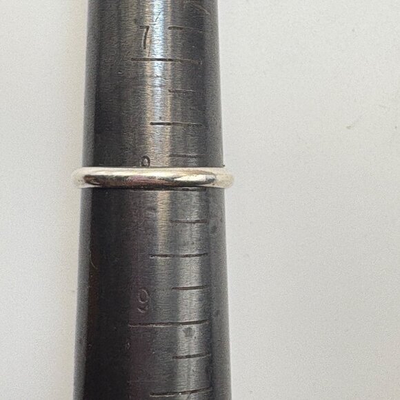 VTG Solid Sterling Silver 925 Half Round Wedding Band 2.5mm Ring Size 8 - Picture 11 of 11